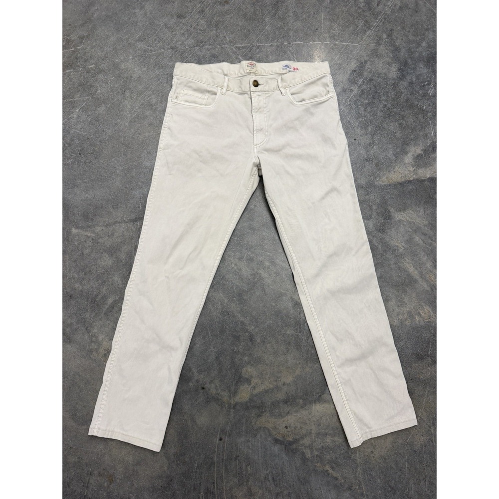 Faherty Pants Men 33x28 Stretch Terry 5 Pocket Chino Organic Cotton Blend